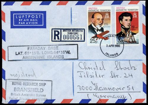 1973, Britische Gebiete in der Antarktis, 57, 50, Brief