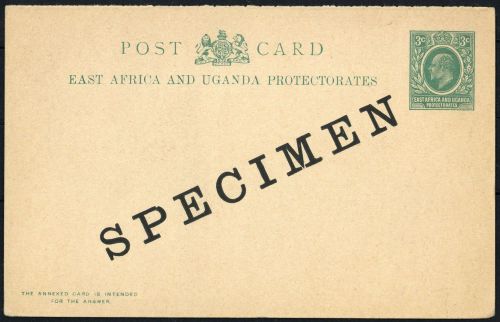 1907, Britisch Ostafrika und Uganda, P 7 SP, Brief