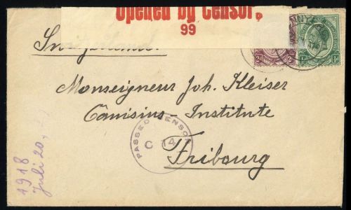 1913, Südafrika, 5, 2 A, Brief