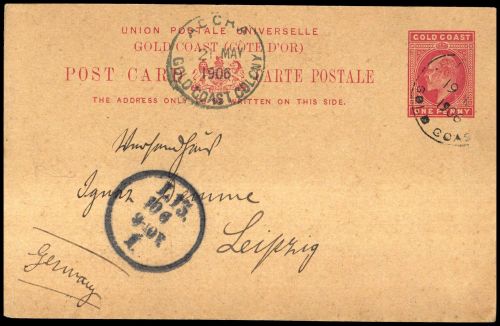 1903, Goldküste, P 6, Brief