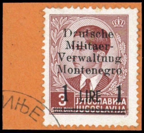 1943, Deutsche Besetzung II. WK Montenegro, 2, Briefst.