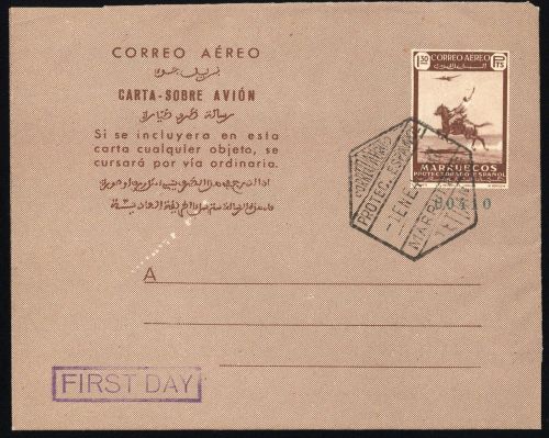 1949, Spanien Post in Marokko, LF 1, FDC