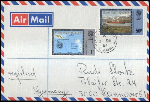 1984, Falkland Abhängige Gebiete F Süd Georgien, 90, 78 II, Brief