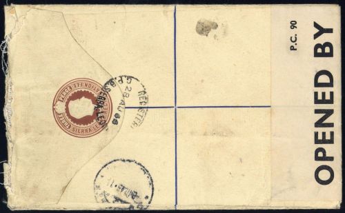 1937, Sierra Leone, EU 5 u.a., Brief