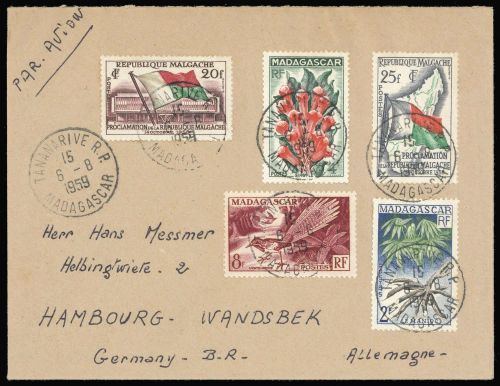 1954, Madagaskar, 424, 443 u.a., Brief