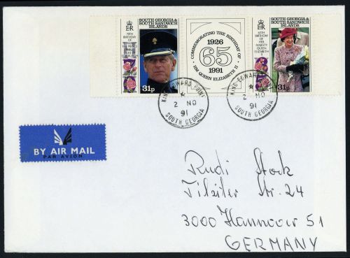1991, Falkland Abhängige Gebiete F Süd Georgien, 190-91, Brief