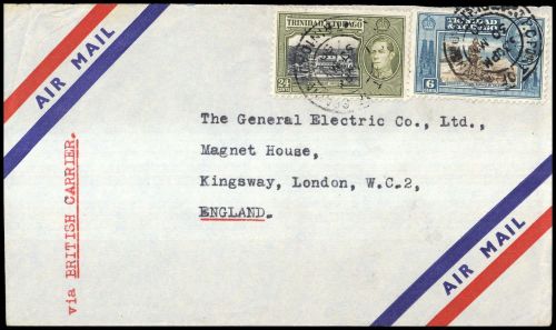 1938, Trinidad und Tobago, 138, 141, Brief