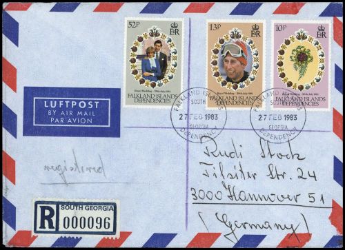 1981, Falkland Abhängige Gebiete F Süd Georgien, 99-101, Brief