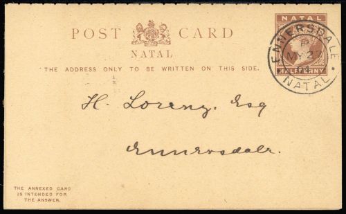 1885, Natal, P 5, Brief