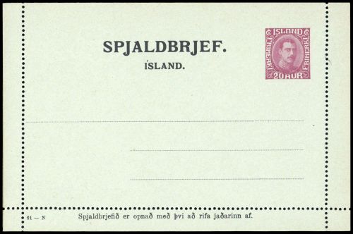 1928, Island, K 13, Brief