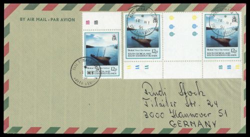 1990, Falkland Abhängige Gebiete F Süd Georgien, 186 (3), Brief