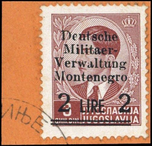 1943, Deutsche Besetzung II. WK Montenegro, 4, Briefst.