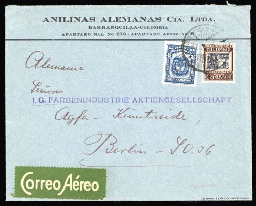 1926, Kolumbien, 336, 299, Brief