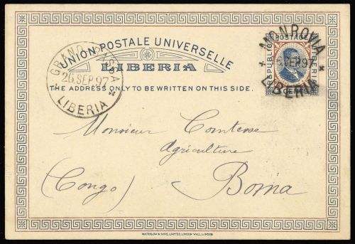 1892, Liberia, P 4, Brief