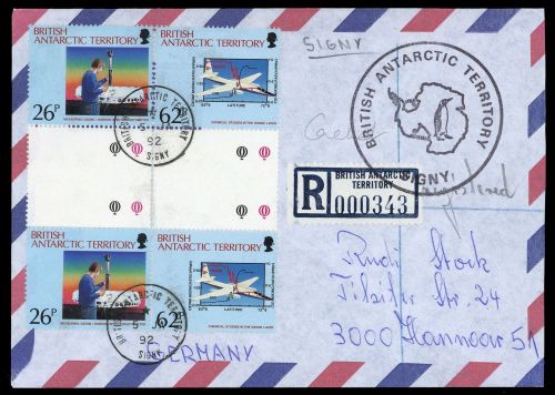 1991, Britische Gebiete in der Antarktis, 178, 180 (2), Brief