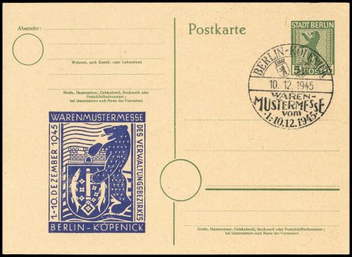 1945, SBZ Berlin Brandenburg, P 3 Z, Brief