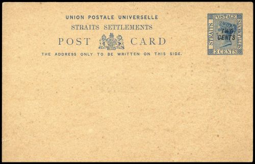 1891, Malaiische Staaten Straits Settlements, P 9 b II, Brief
