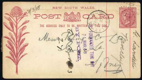 1887, Neusuedwales, P 5 a I, Brief