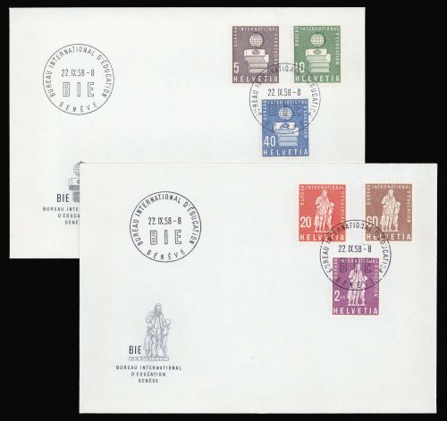 1958, Schweiz Internationale Erziehungsamt BIE, 40-45, FDC