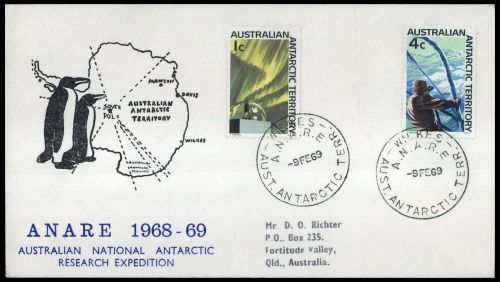 1966, Australische Gebiete in der Antarktis, 8, 10, Brief