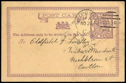 1878, Victoria, P 2 b, Brief