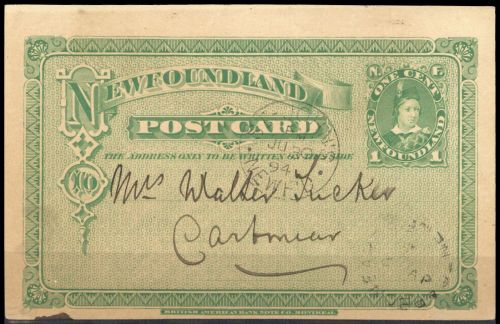 1880, Neufundland, P 3, Brief