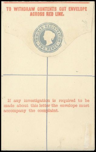 1893, Trinidad und Tobago, EU 5 a, Brief