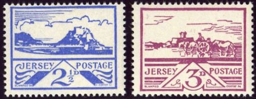 1943, Deutsche Besetzung II. WK Jersey, 3-8, **