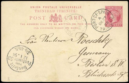 1884, Trinidad und Tobago, P 3, Brief