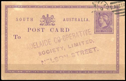 1877, Südaustralien, P 1 b, Brief