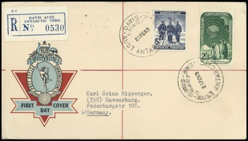 1959, Australische Gebiete in der Antarktis, 5-6, Brief