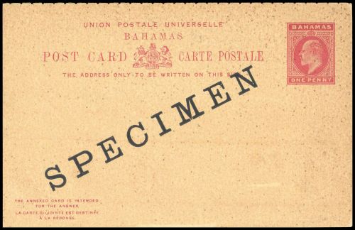 1910, Bahamas, P 8 SP, Brief