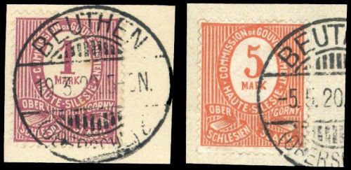 1920, Oberschlesien, 8+9, Briefst.