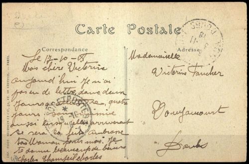 1918, Französische Post in der Levante, Brief