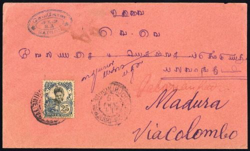1907, Französisch Indochina Allgemeine Ausgaben, 48, Brief