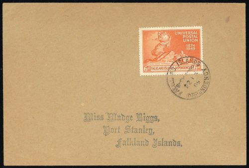 1949, Falkland Abhänige Gebiete E Allg. Ausgaben, 17, Brief