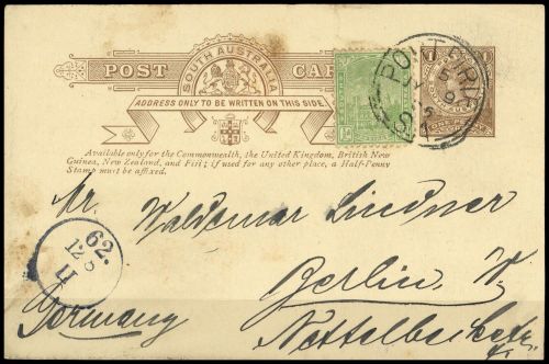 1905, Südaustralien, P 7 u.a., Brief
