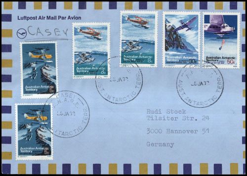 1973, Australische Gebiete in der Antarktis, 31, 33 u.a., Brief