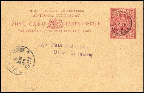 1903, Antigua und Antigua Barbuda, P 7, Brief
