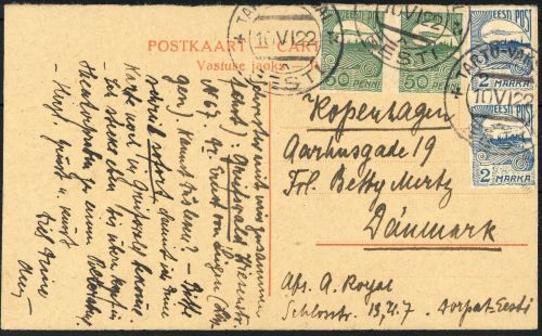 1920, Estland, 17 (2), 31 (2), Brief