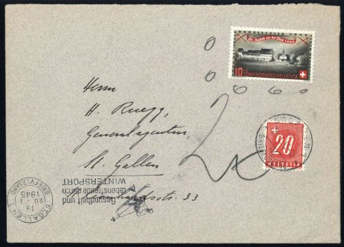 1945, Schweiz, P 57, Brief