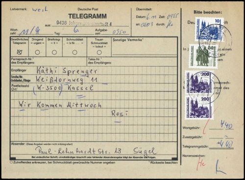1990, DDR, 3351 (2) u.a., Brief