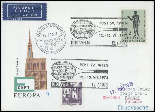 1973, Österreich, 1268 u.a, Brief
