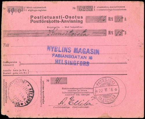 1916, Finnland, Brief