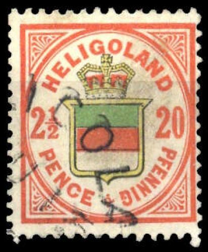 1876, Altdeutschland Helgoland, 18 e, gest.