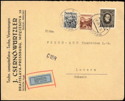 1943, Slowakei, 42 A, 73, 75, Brief