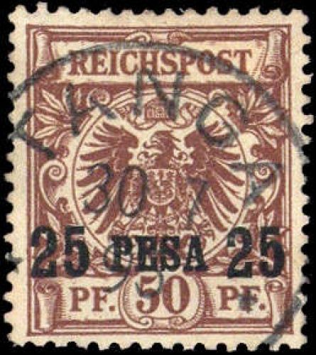 1893, Deutsche Kolonien Ostafrika, 5, gest.