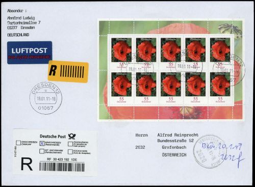 2011, Bundesrepublik Deutschland, 2472 (10), Brief