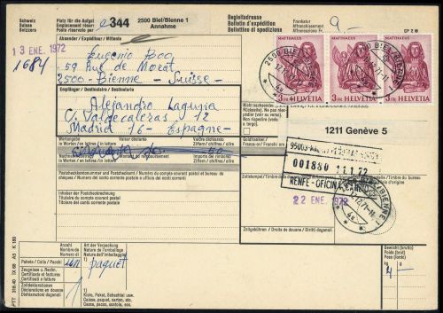 1971, Schweiz, 738 (3), Brief
