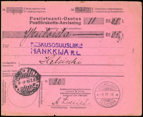 1916, Finnland, Brief